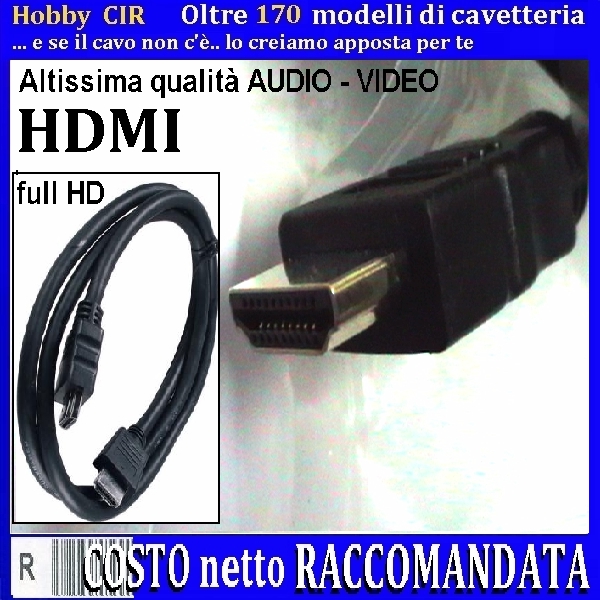 CAVETTO SPINA HDMI mt 5 prolunga HDMI 