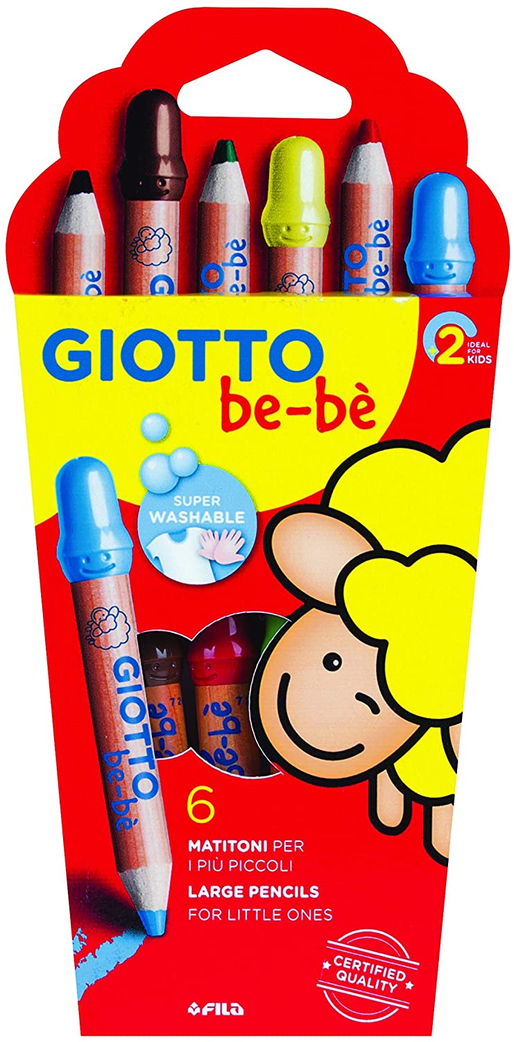 Giotto Giotto Bebè Supermatitoni Astuccio 6 Colori + Tempera 8000825001888