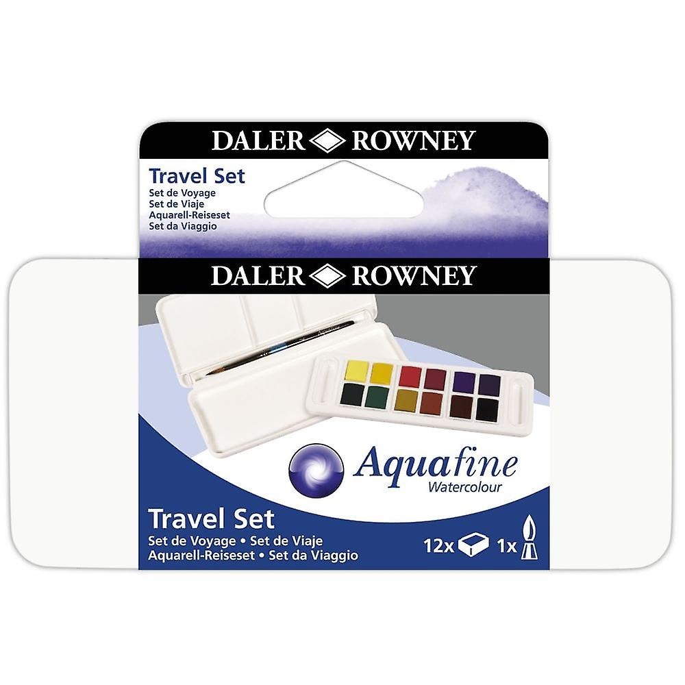 Daler-Rowney Set 12 godet (1/2) acquerello Aquafine LATTINA con pennello 5011386117058