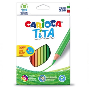 clicca qui per rientrare su Carioca Set Matite Colorate Tita Pezzi 18 - Carioca 18 color