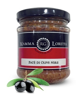 Paté di Olive Nere Siciliani, produzione Locale 190 g