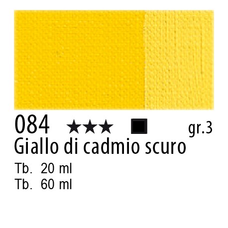 MAIMERI OLIO CLASSICO DA 20ml. Tinta 084 giallo di cadmio.