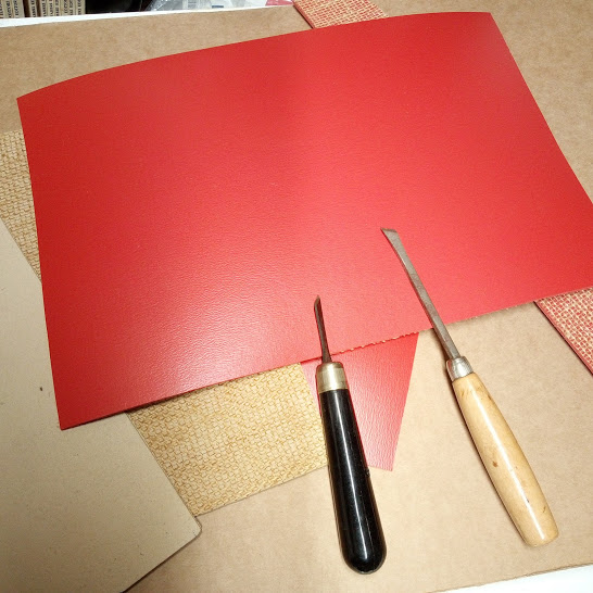 Lastra LINOLEUM per LINOGRAFIA Cm 20x25 Sup.Rossa/Marro