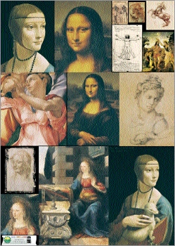 Carta  per decoupage 50x70 - fig.130 Opere Michelangelo.