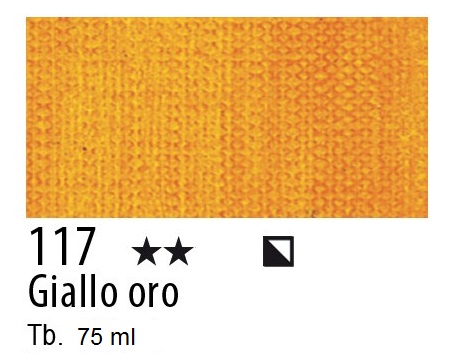 Maimeri colore Acrilico extra fine Giallo Oro 117 - 75ml.