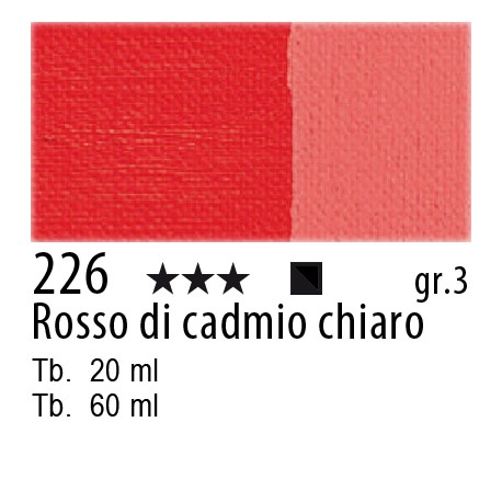 MAIMERI OLIO CLASSICO 60ml. Rosso di Cadmio Chi.226.