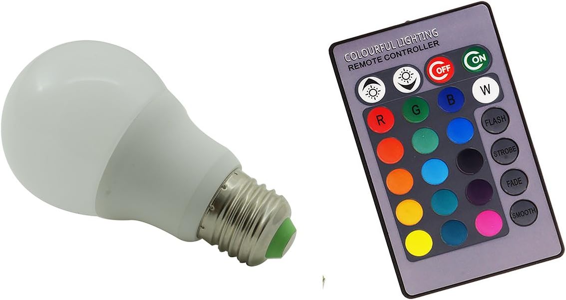 Lampadina RGB con Telecomando selezione Luce Bianca o Colore