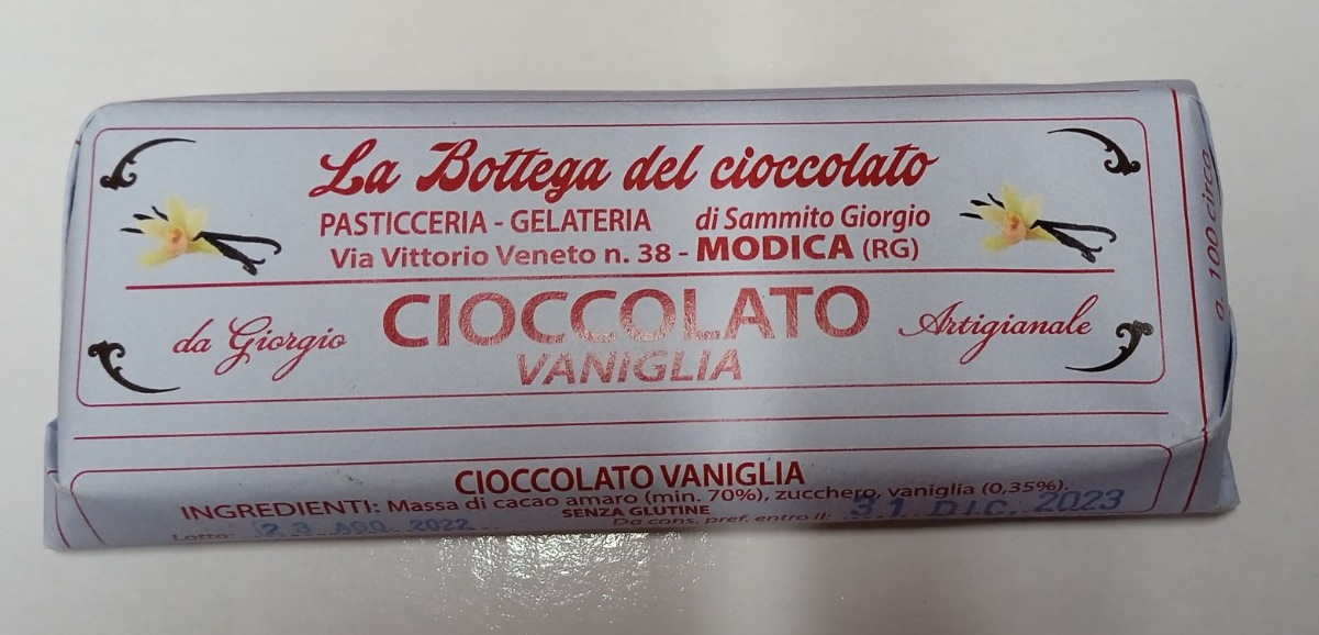 Bottega del Cioccolato di Modica Gusto CIOCCOLATO VANIGLIA.