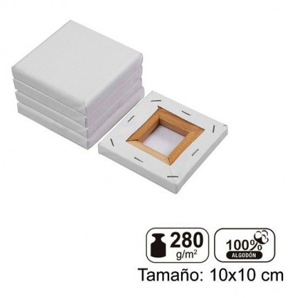 Artix Mini Tela 10x10cm per pittura ad olio ed acrilico in cotone 