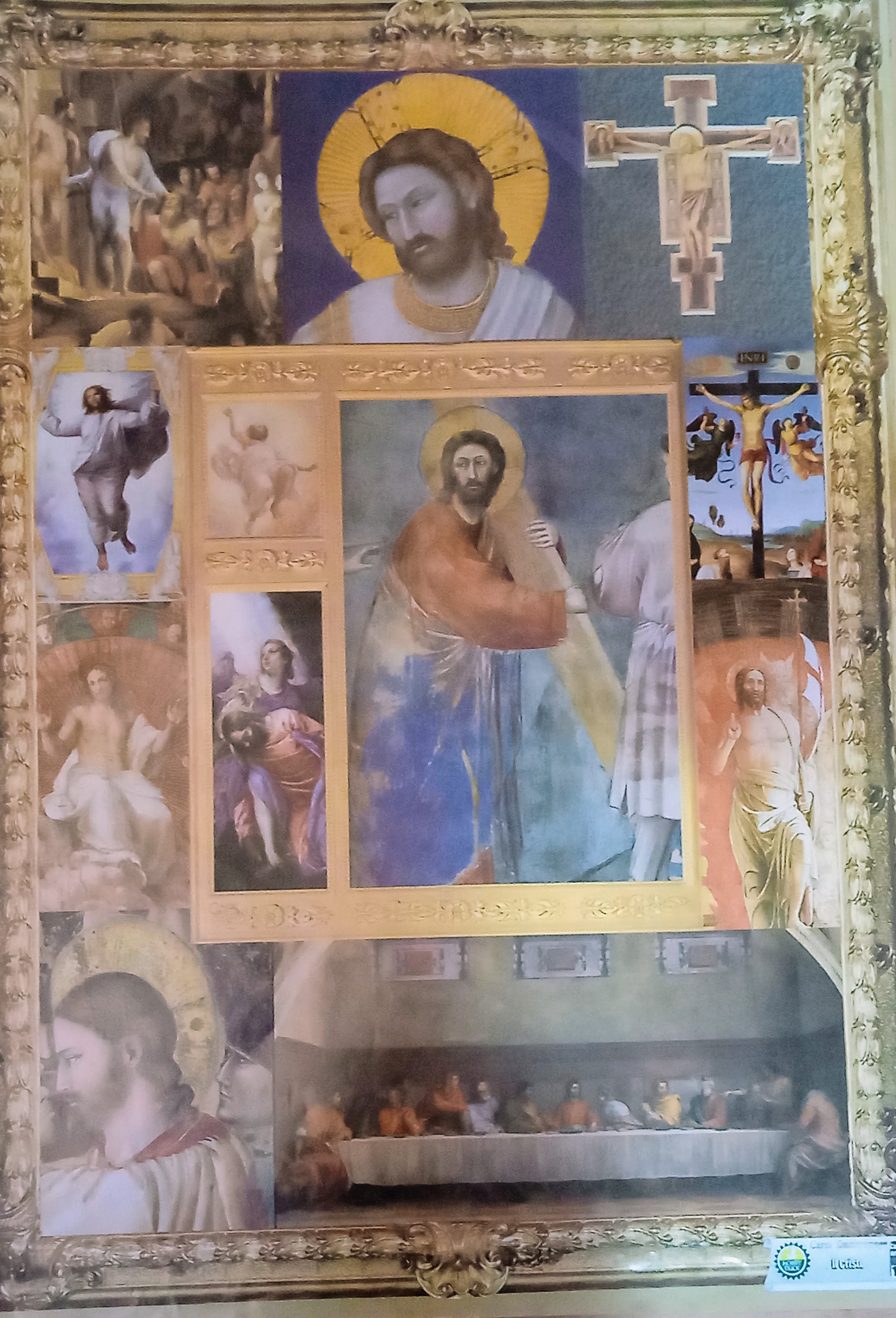 Carta per decoupage 50x70 fig.131 Quadri Cristo e Cornici.