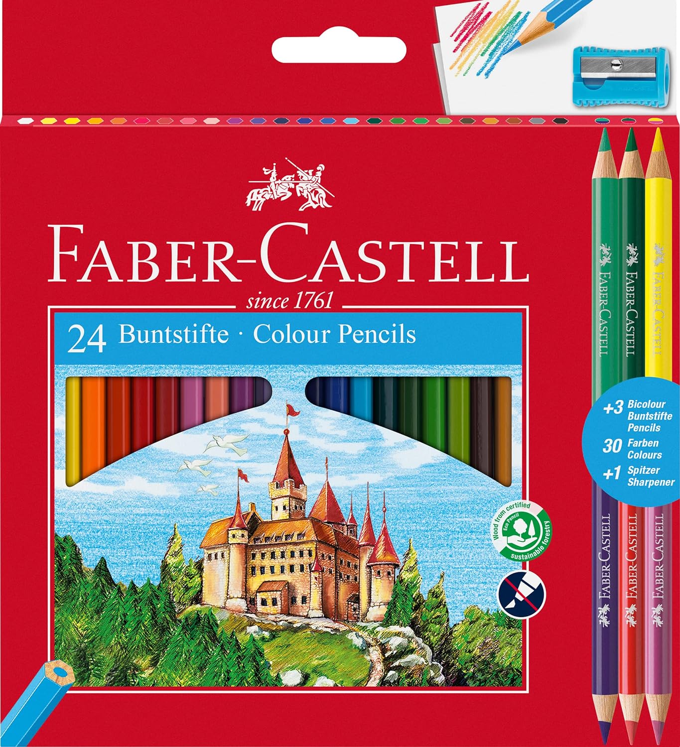 clicca su immagine per consultare dettagli, vedere altre foto e ordinare Faber-Castell  Matita Colorata 27 Pastelli (30 tinte) + tem 