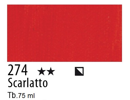 Maimeri colore Acrilico extra fine Scarlatto 274 - 75ml.