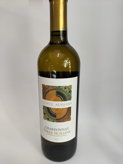 Vino Bianco CHARDONNAY 75c, da IGP e gardensicily di sapori genuinitÃ Aurelio Corte Terre sicilia Siciliane