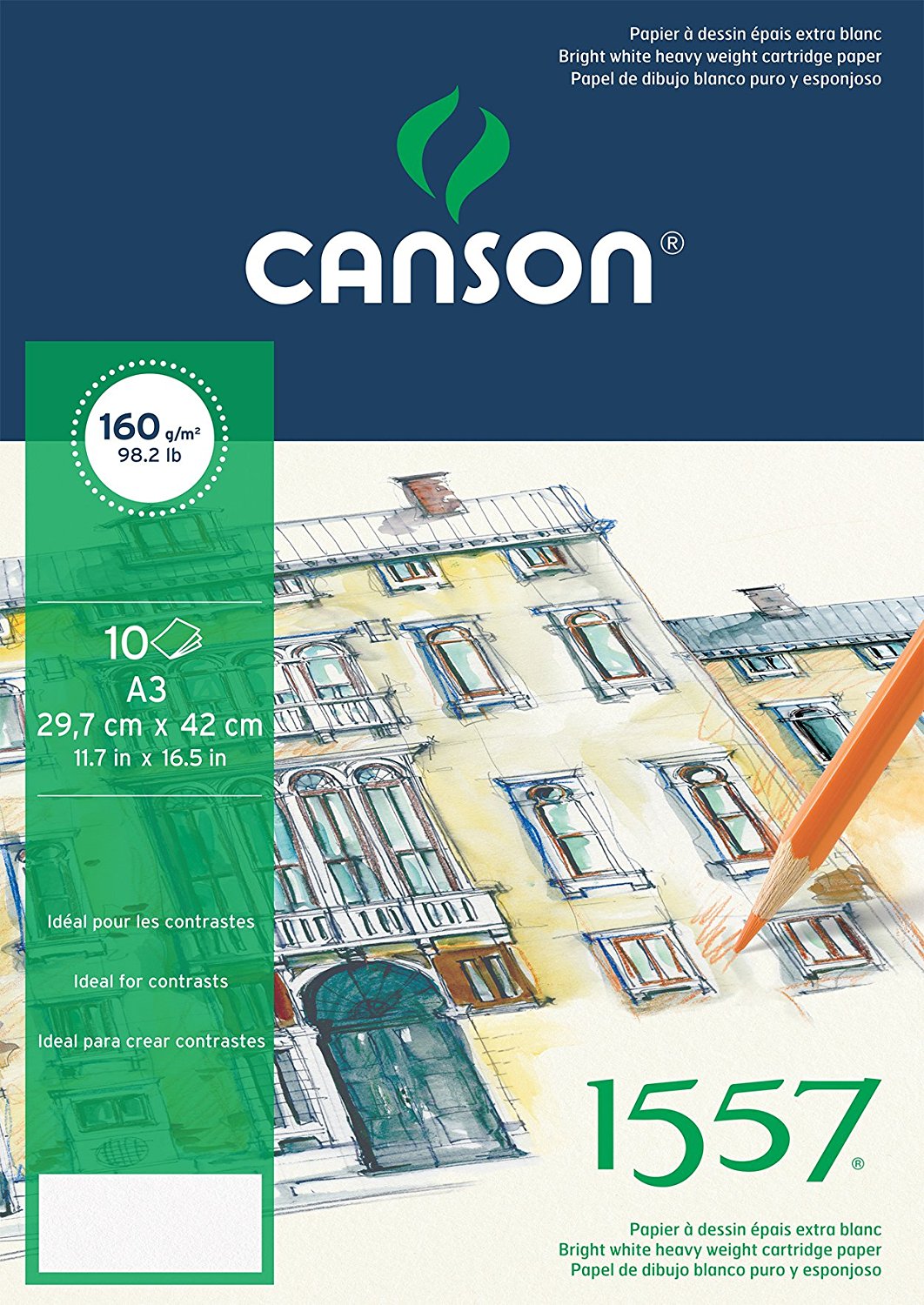 Canson Blocco Artistico per Pastelli formato A3 120g/m 50fg.