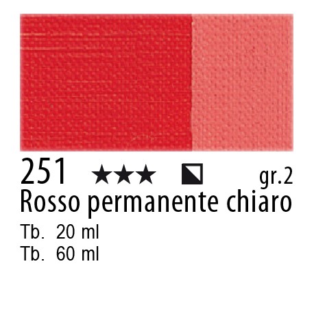 MAIMERI OLIO CLASSICO 60ml rosso permanente chiaro COD/251.