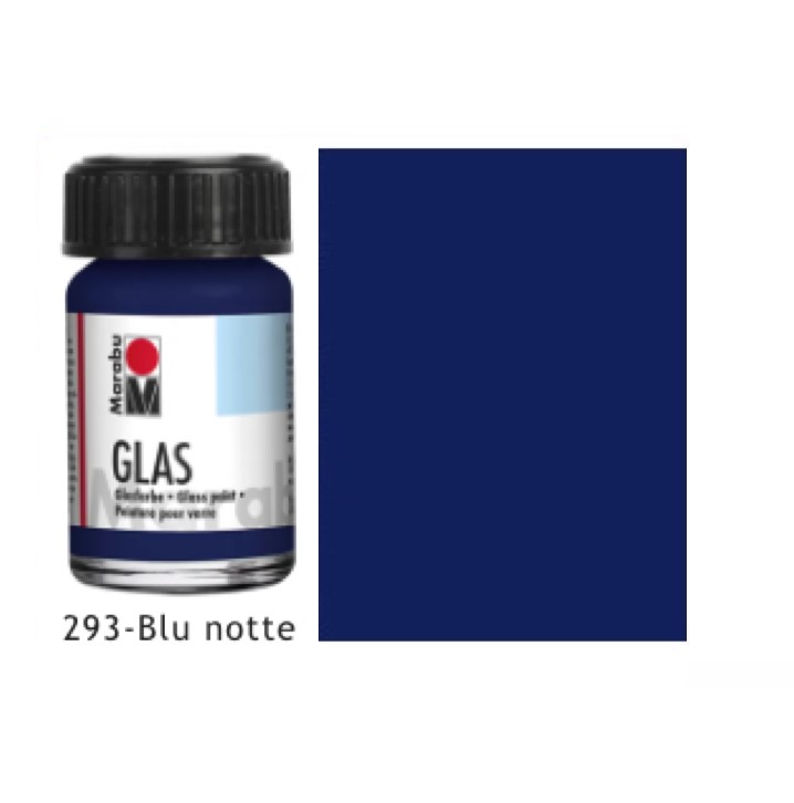 Colori trasparenti per vetro MARABU 15ml  293 Blue Nu