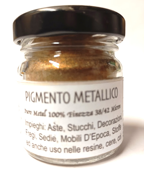 Pigmento in Polvere Polvere Metallica Oro Zecchino 28ml.