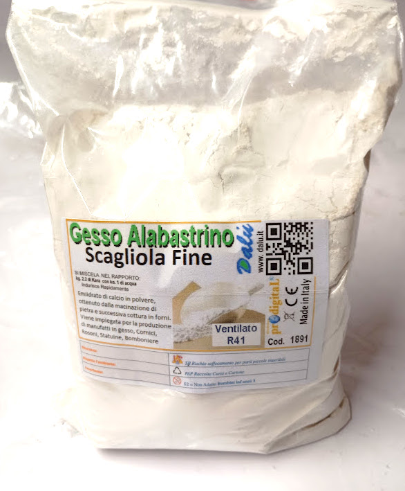 Gesso Alabastrino R41, gesso stampi x arte e bombomiere