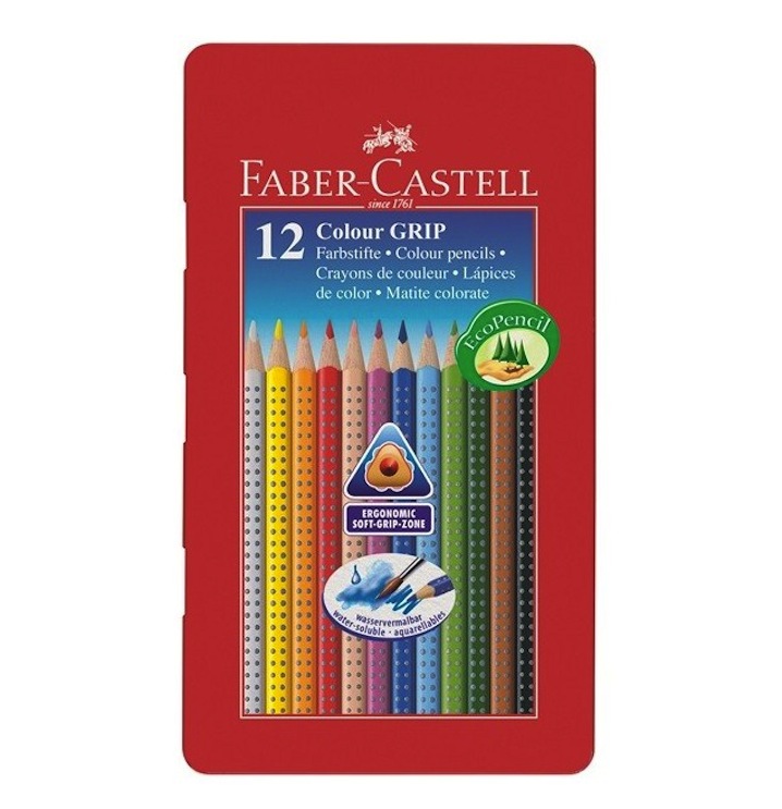 Faber Castell Astuccio METAL 12 Matite Acquerellabili Colour 4005401124139;