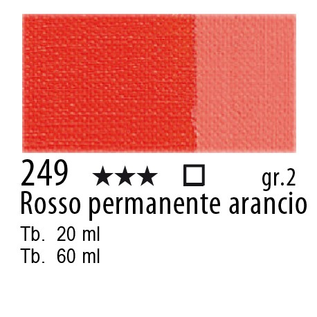 MAIMERI OLIO CLASSICO 60ml  rosso permamente arancio 249.