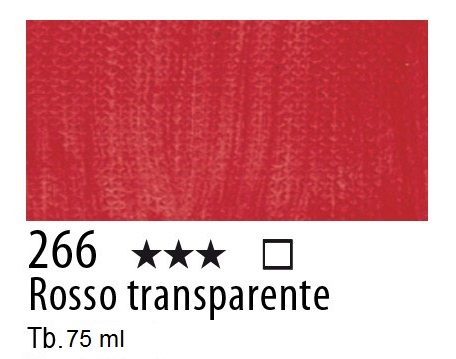 Maimeri colore Acrilico extra fine Rosso Trasparente 266.