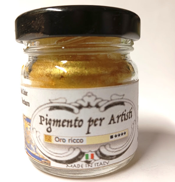 Pigmento in Polvere Polvere Metallica Oro Ricco 28ml.