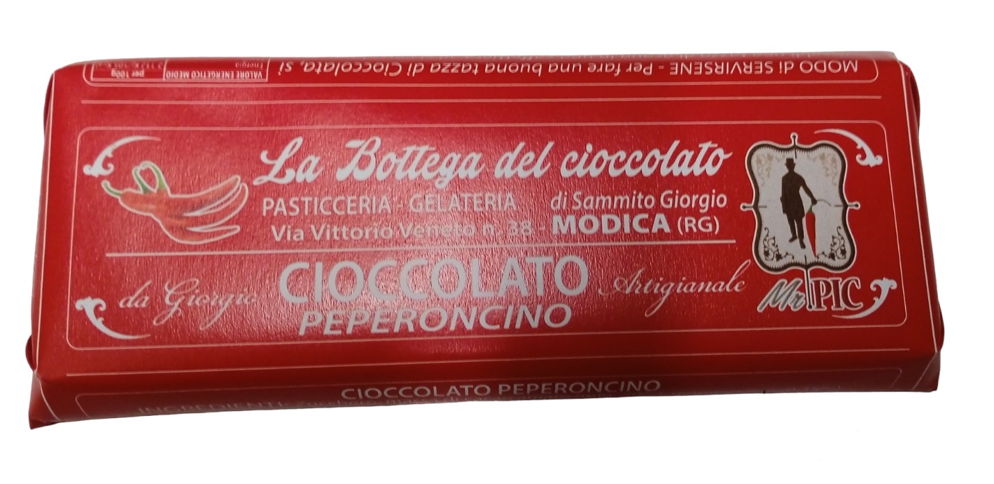 Bottega del Cioccolato di Modica al Gusto PEPERONCINO FORTE.