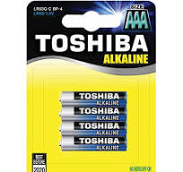 Blister 4 Batterie Pile Ministilo AAA TOSHIBA Alkaline