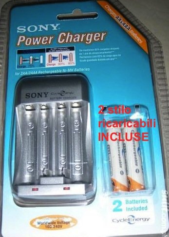 Carica Batterie SONY completo di 2 Batte