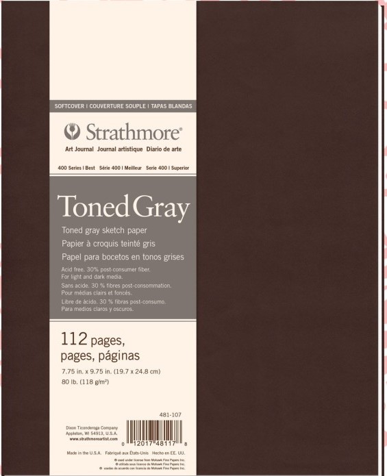 SKETCHBOOK STRATHMORE  Blocco Schizzi Lusso GRAY .