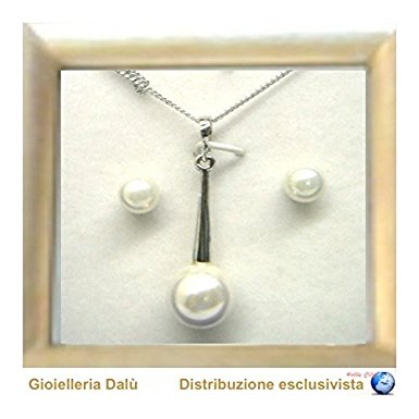 Gioelleria Dalù: Set Collana con perla, orecchini  .
