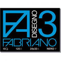 FABRIANO Album Disegno F3 Fogli Neri 33*48 